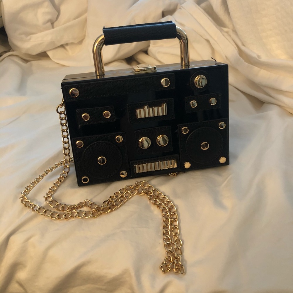 Zara top handle box crossbody bag